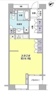 Park Flats GINZA EAST【9階】の間取り