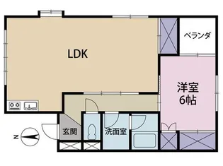 コーポ飛鳥B【1階】の間取り