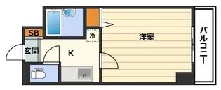 エスリード梅田東【3階】の間取り