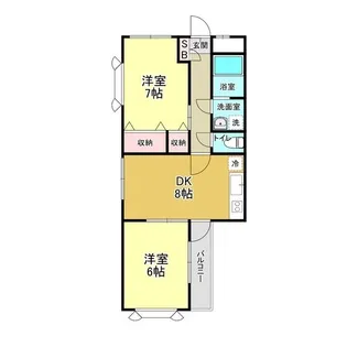 コーラルスターガーデン【2階】の間取り