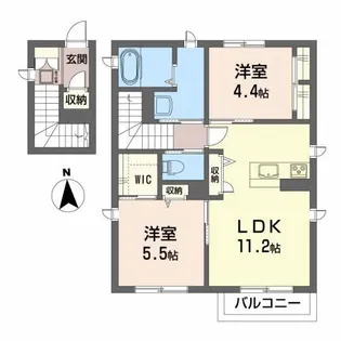 シャーメゾン・プレミアスII【2階】の間取り