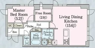 トワ・イグレッグ【7階】の間取り