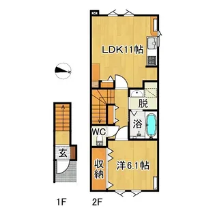 仮)俵元2丁目新築AP【2階】の間取り