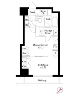 グランスイート銀座レスティモナーク【4階】の間取り