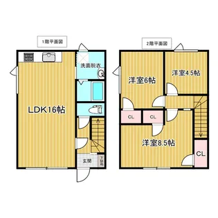 北海道帯広市南の森西5【一戸建】の間取り