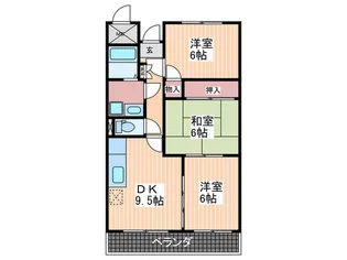 広島県広島市西区庚午中1【マンション】の間取り