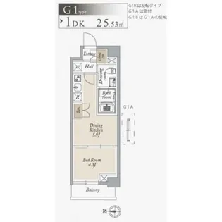 東京都江東区毛利1【マンション】の間取り