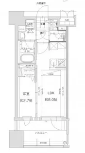 グランフォーレ千早マークスクエア ウエストウイング【10階】の間取り
