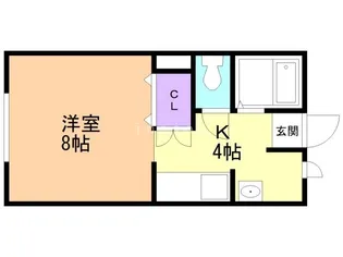 フラッツ桂木【1階】の間取り