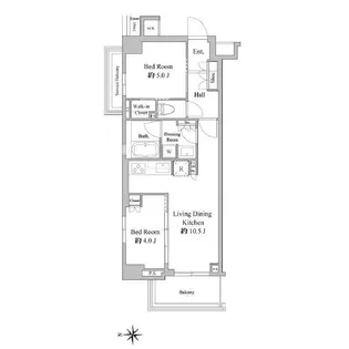 ドゥーエ西馬込【3階】の間取り