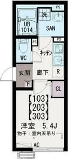 イクシオ川崎West Side【2階】の間取り