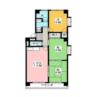 マンション忠徳【2階】の間取り