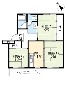UR千葉幸町【5階】の間取り