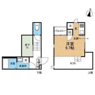 CB琴平ソレイユ【2階】の間取り