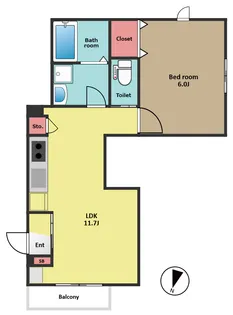 CYPRIS Court 羽根木【1階】の間取り