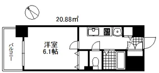 プレサンス神戸プレシャス【3階】の間取り