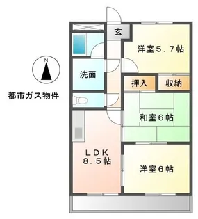 グランドールA【2階】の間取り