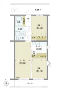 ソレアードM【2階】の間取り