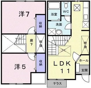 ネオクレストールA【1階】の間取り