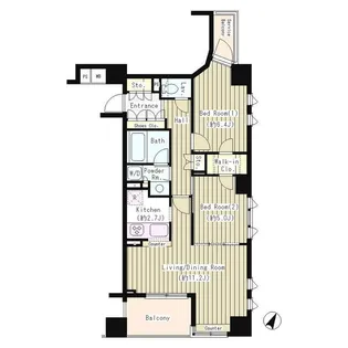 コクヨーレ日本橋【9階】の間取り