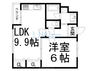 リエス西院【8階】の間取り