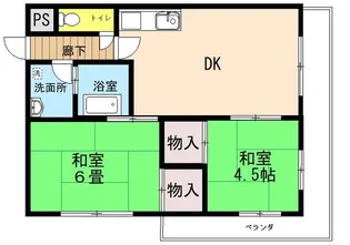 サワーハイツK【1階】の間取り