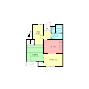 葛葉コーポ【1階】の間取り