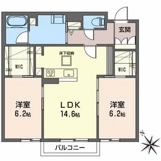 アイクレール【1階】の間取り