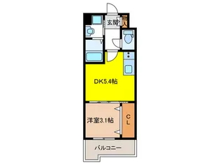 ギャラクシー空港西【3階】の間取り