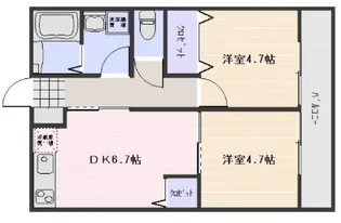 盛林レジデンスA棟【3階】の間取り