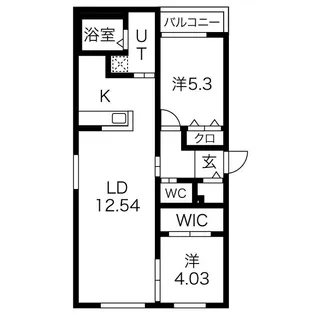 RESIDENCE SHINMEI 平岸【2階】の間取り