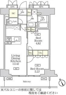 リーフシティ市川 ザ・レジデンス【4階】の間取り