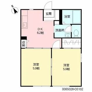 セフィラヒロセ C棟【1階】の間取り