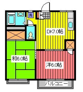 タケヤハイツ【2階】の間取り