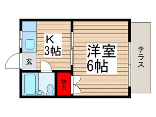 第一秋元ハイツ【1階】の間取り