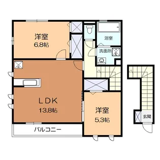 ステージあざみ野【2階】の間取り
