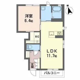 コーポ ハミング【1階】の間取り