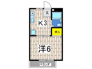 ニュ-ファイブA【2階】の間取り
