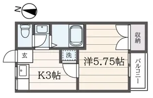 第5コーポふじ【2階】の間取り