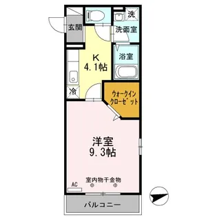 デュオコート酒折 壱番館【2階】の間取り