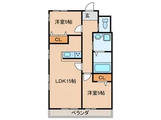 ハイムアゼリア【1階】の間取り