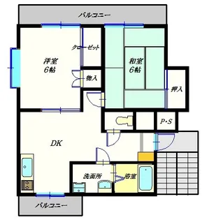 コーポ松清【1階】の間取り