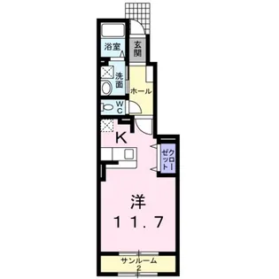 アプローズ・ムーン【1階】の間取り