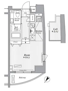 ブランシック白金台【9階】の間取り