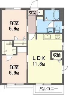 マリンサイドA【1階】の間取り