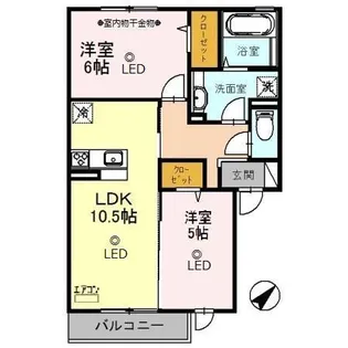 ヴィラ アリエッタ【1階】の間取り