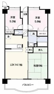 レグリール【4階】の間取り