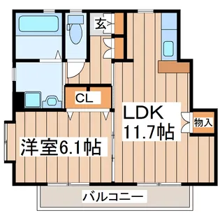 リバーサイド高砂壱番館【1階】の間取り