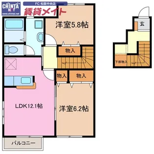 アルモニーK【2階】の間取り