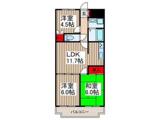 東浦和レジデンス【1階】の間取り
